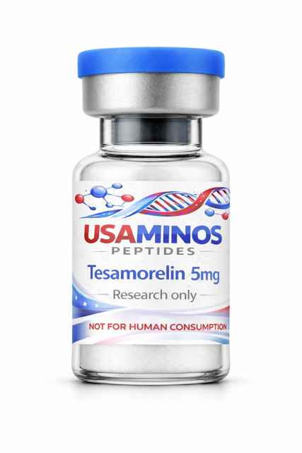 Tesamorelin 5mg peptide research vial bottle